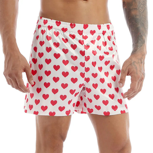 Short boxer à cœur pour homme