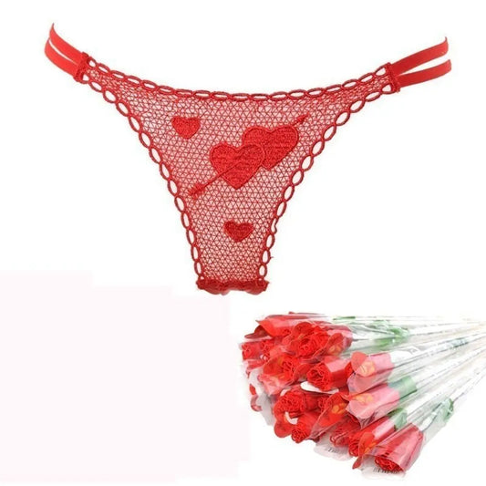 String Rouge Transparent Sexy