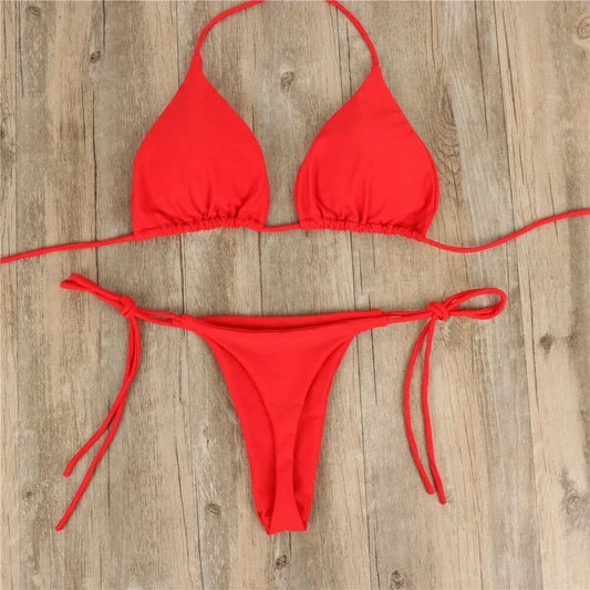 Bikini string couleur unie