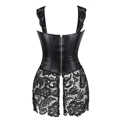 Lingerie sexy en cuir et dentelle