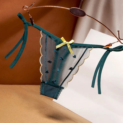 String Sexy Dentelle avec Nœud