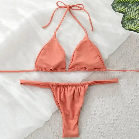 Bikini string à lacets