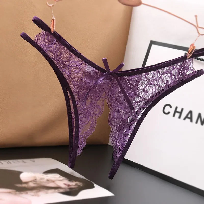 String Sexy en Dentelle Ouvert