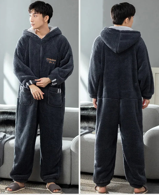 Combinaison D'Hiver en Peluche pour Homme