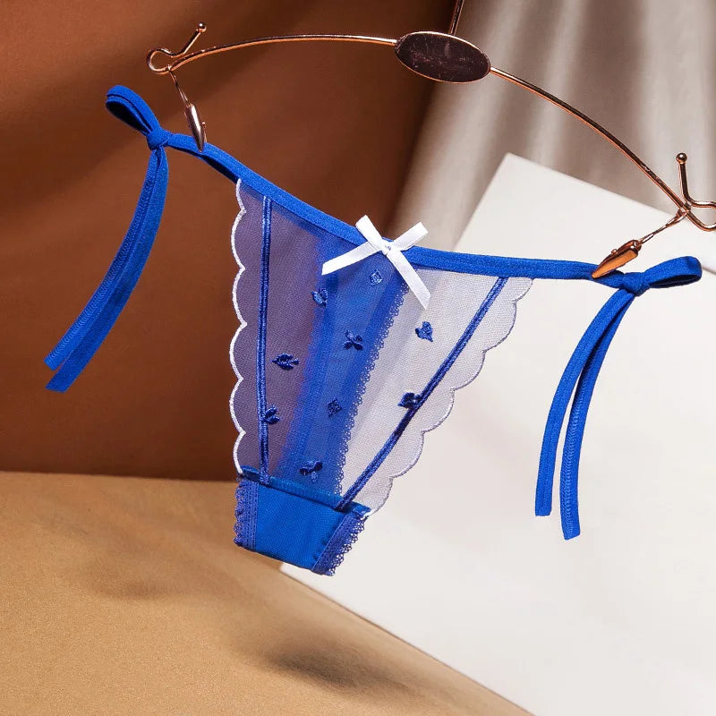 String Sexy Dentelle avec Nœud