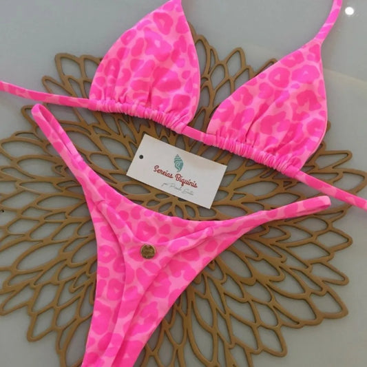 Bikini en string coloré